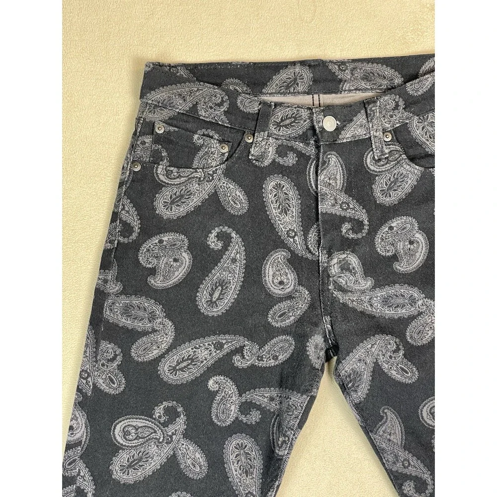Levis Jeans Mens 29x30 Black 512 Paisley‎ Denim Casual Denim Tapered Adult